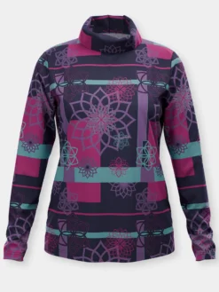 Stehkragenshirt aus reiner Baumwolle