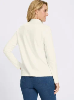 Stehkragenshirt aus reiner Baumwolle