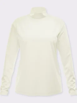 Stehkragenshirt aus reiner Baumwolle