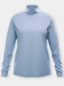 Stehkragenshirt aus reiner Baumwolle