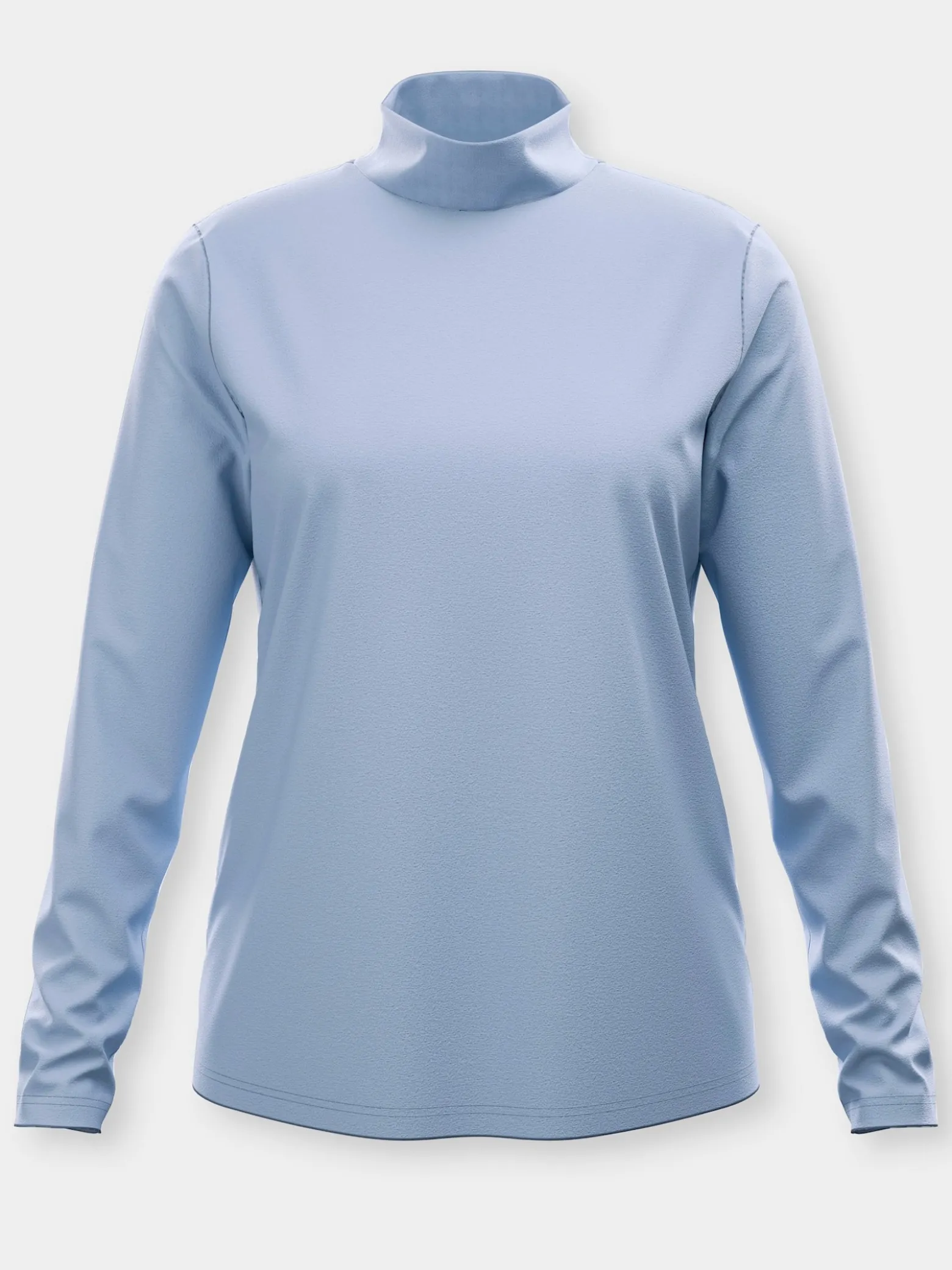 Stehkragenshirt aus reiner Baumwolle