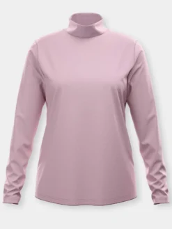 Stehkragenshirt aus reiner Baumwolle