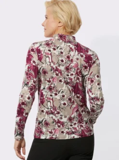 Stehkragenshirt in ECOVERO-Qualität von Lenzing