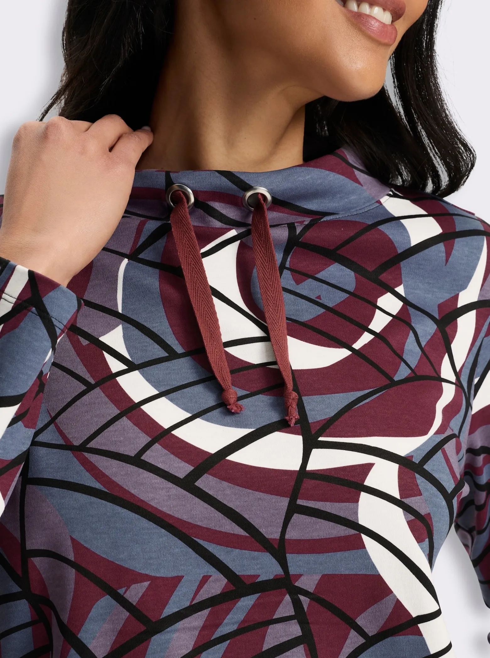 Stehkragenshirt in formstabiler Interlock-Qualität