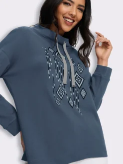 Stehkragenshirt in Interlock-Qualität