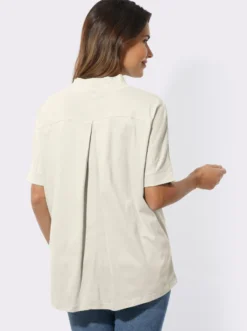 Stehkragenshirt mit Falte hinten