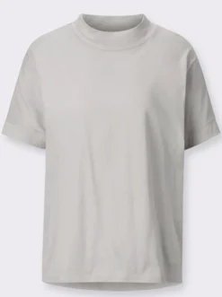 Stehkragenshirt mit Falte hinten