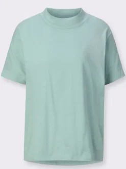 Stehkragenshirt mit Falte hinten