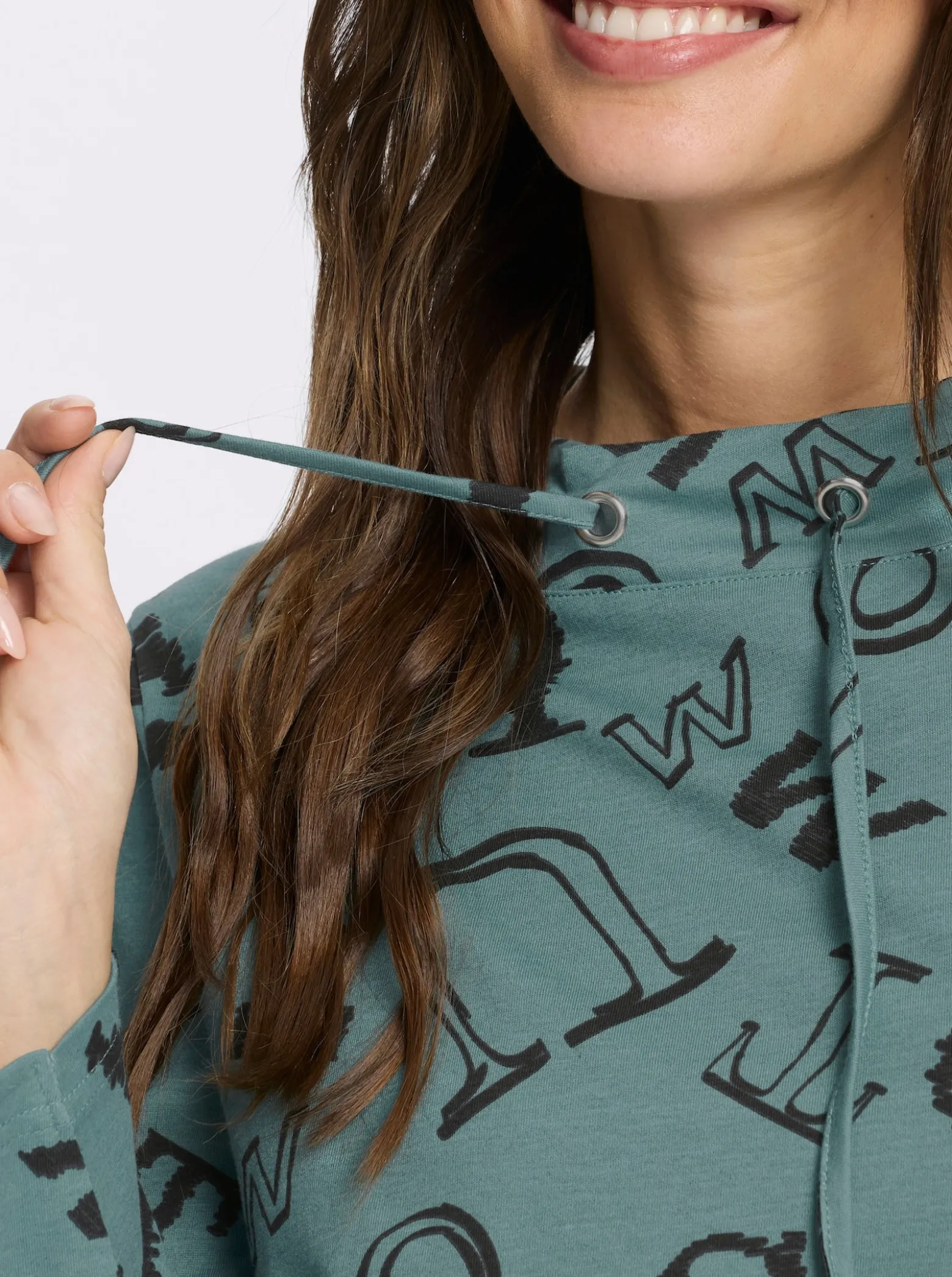 Stehkragenshirt mit Lettering-Print