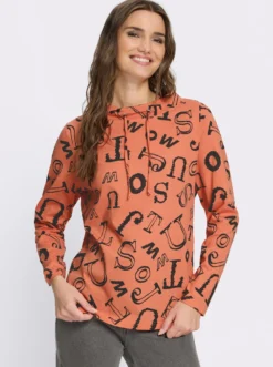 Stehkragenshirt mit Lettering-Print