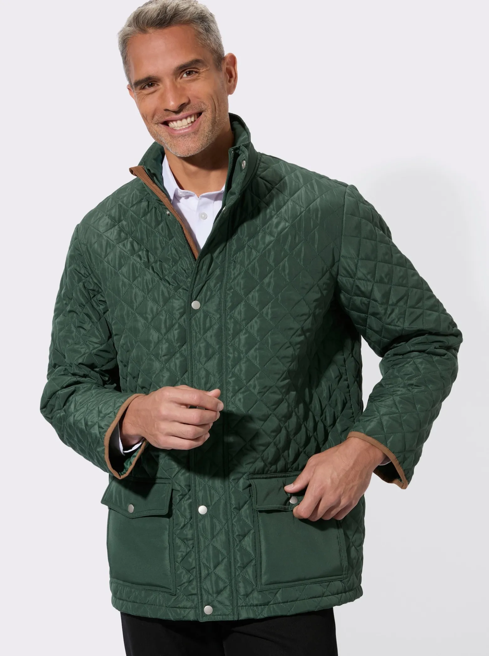 Steppjacke im Rautenmuster