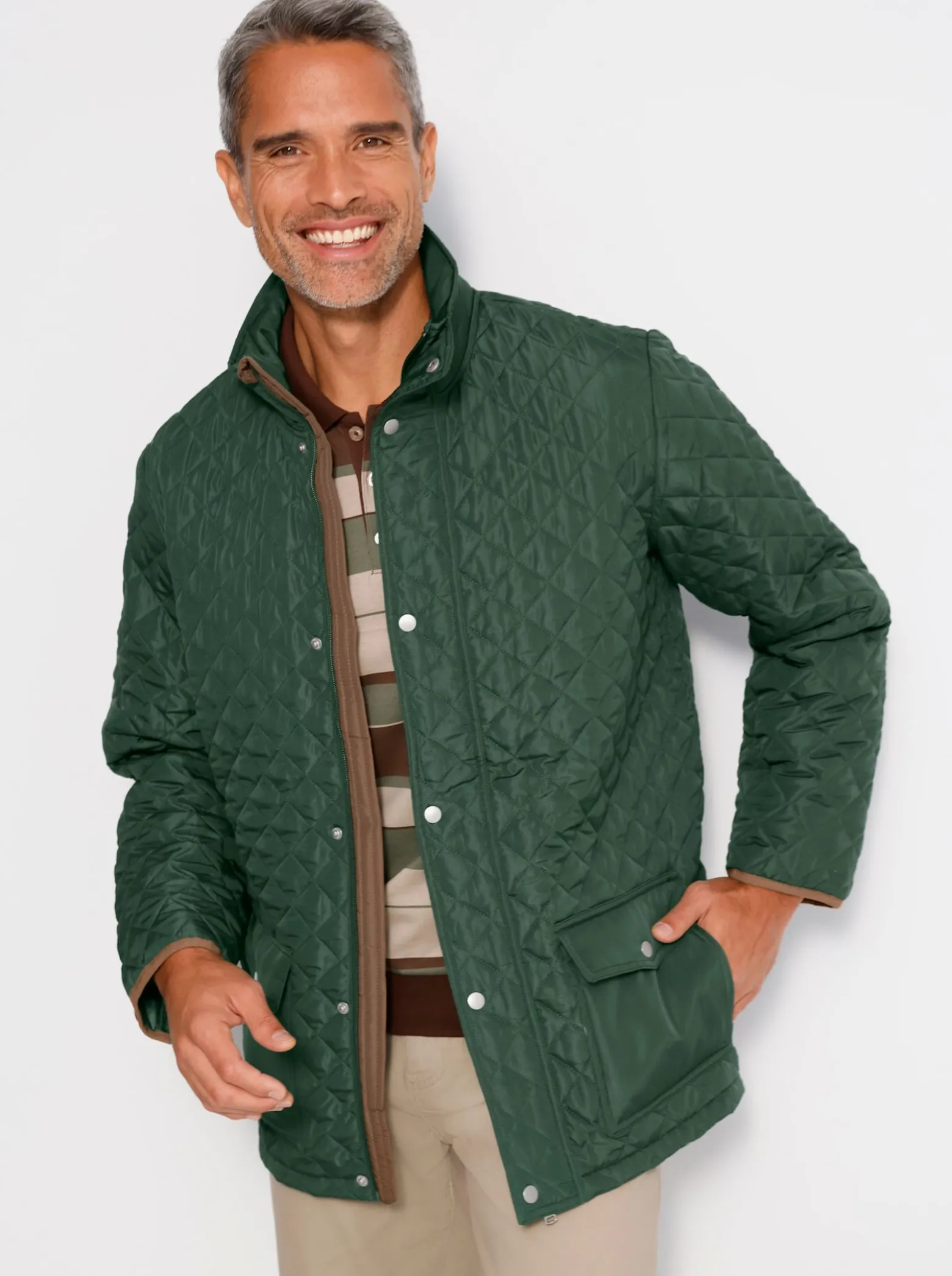 Steppjacke im Rautenmuster