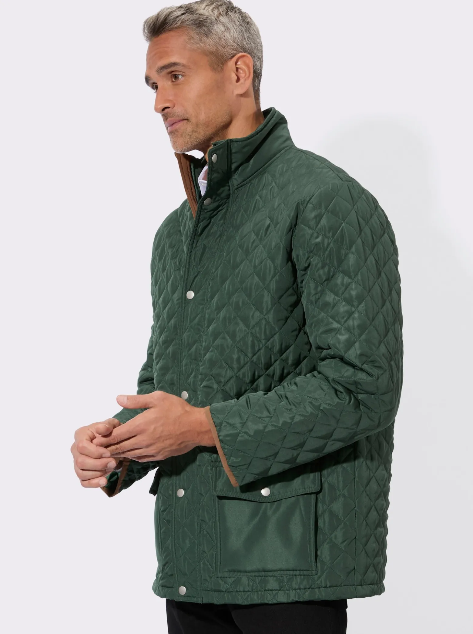 Steppjacke im Rautenmuster