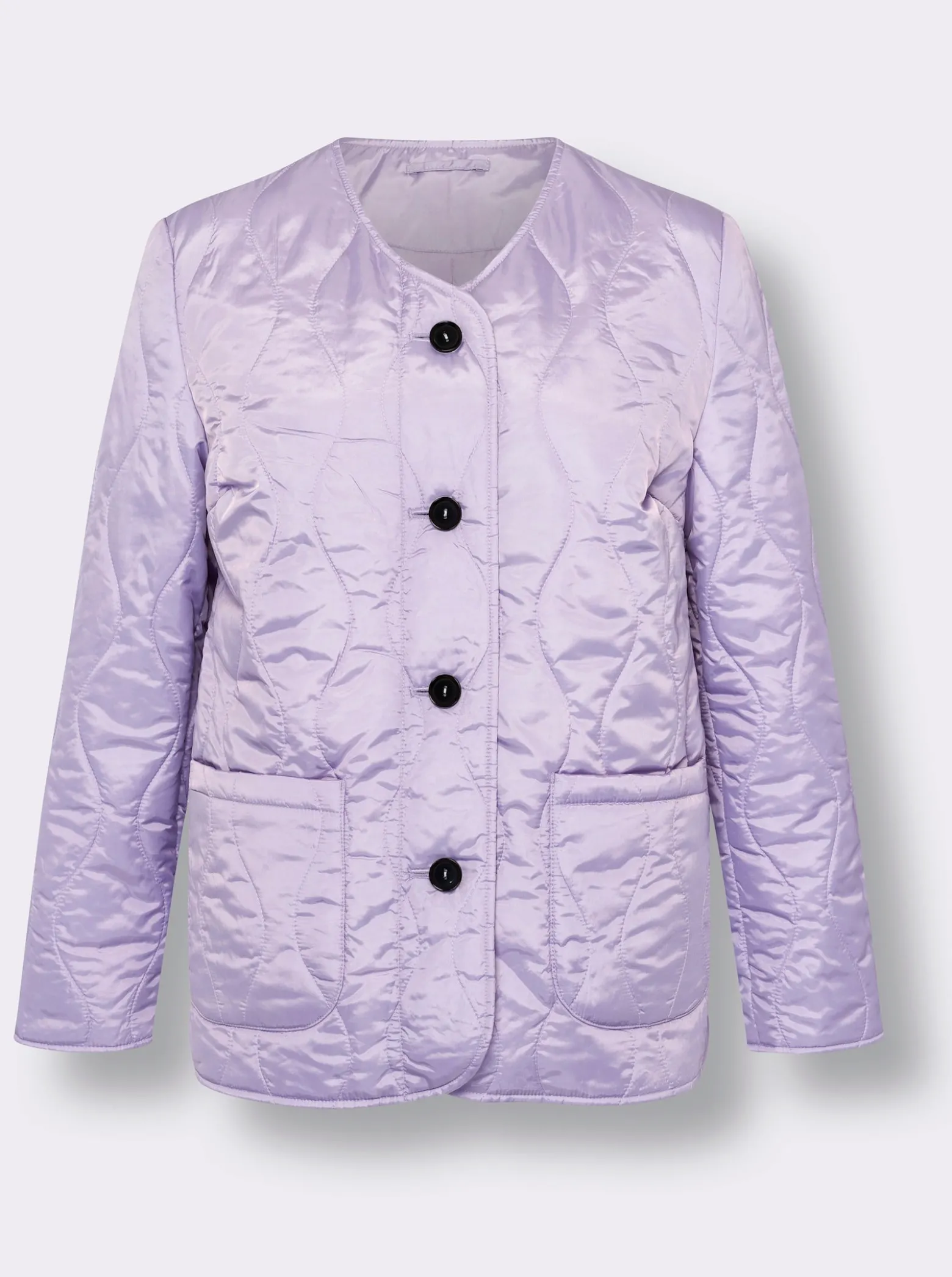 Steppjacke in kastigem Schnitt