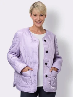 Steppjacke in kastigem Schnitt