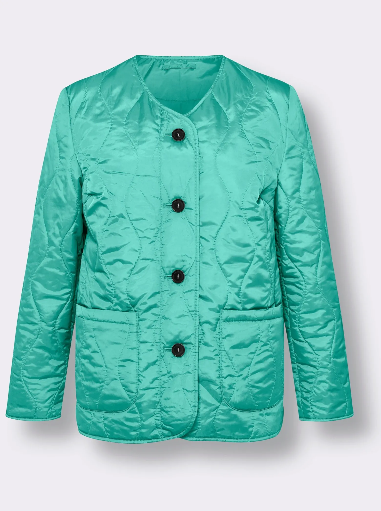Steppjacke in kastigem Schnitt