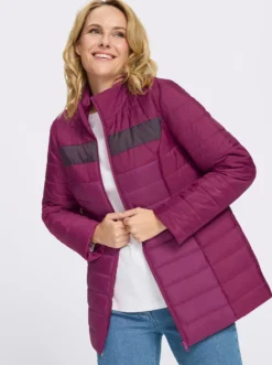 Steppjacke in längerer Form, winterwarm