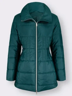 Steppjacke in taillierter Longform