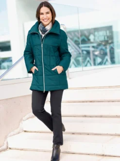 Steppjacke in taillierter Longform