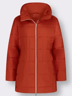 Steppjacke in taillierter Longform