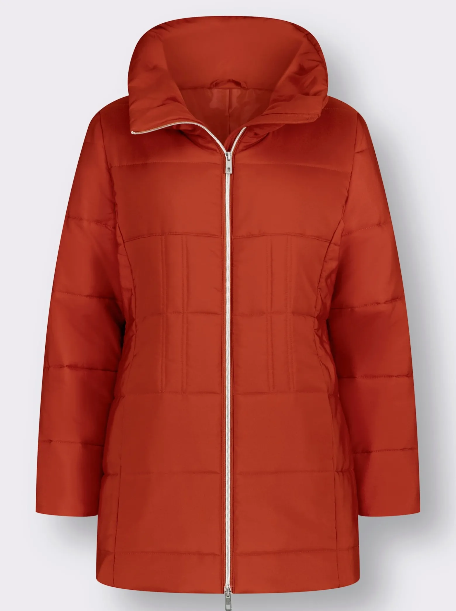 Steppjacke in taillierter Longform