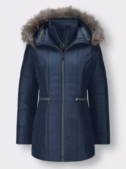 Steppjacke mit abnehmbarer Kapuze, wattiert