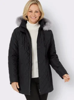 Steppjacke mit abnehmbarer Kapuze