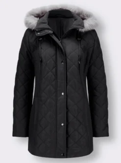 Steppjacke mit abnehmbarer Kapuze
