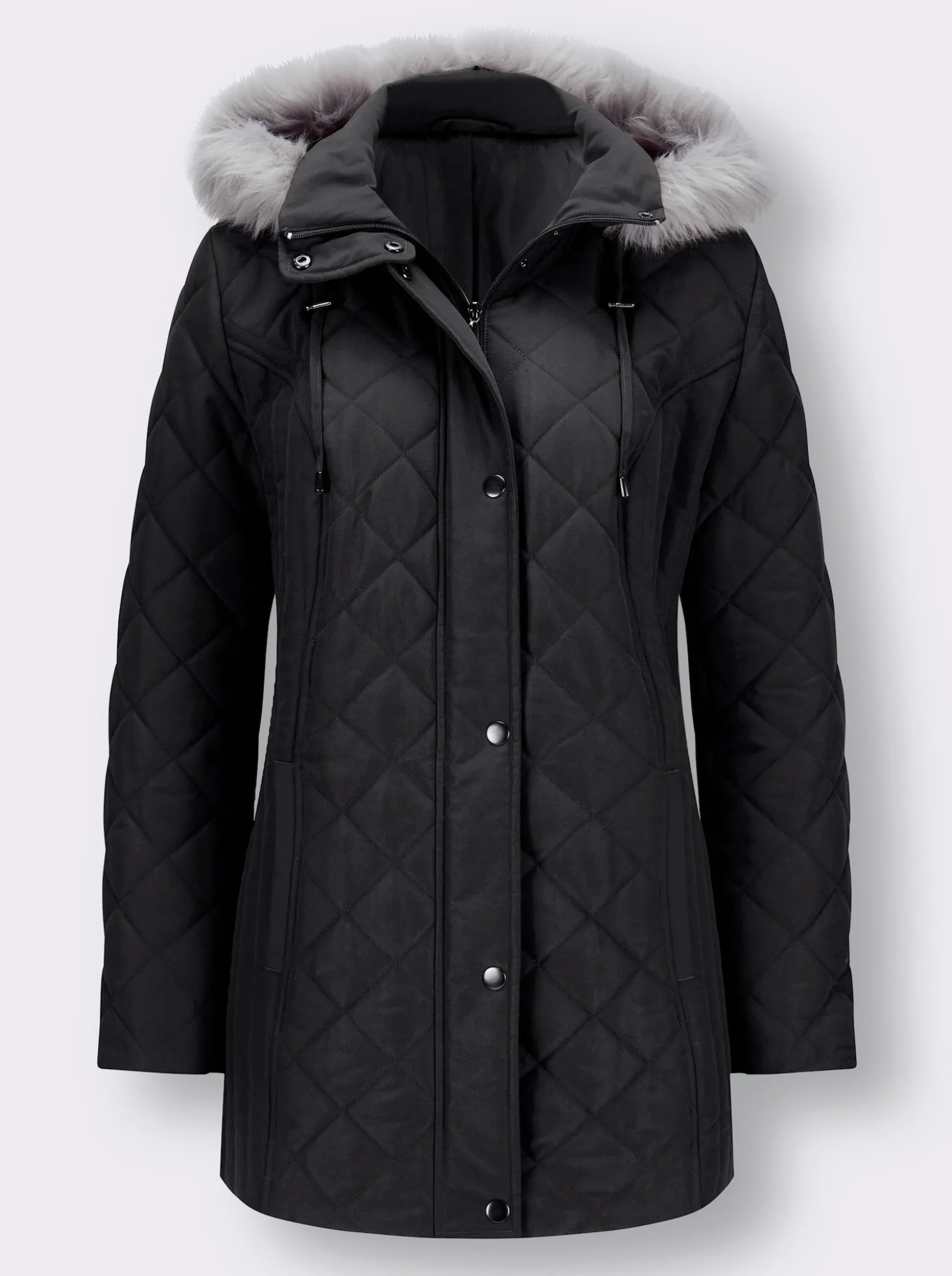 Steppjacke mit abnehmbarer Kapuze