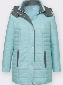 Steppjacke mit abnehmbarer Kapuze