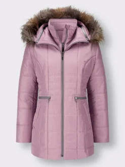 Steppjacke mit abnehmbarer Kapuze, wattiert