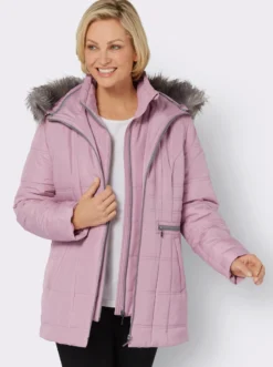Steppjacke mit abnehmbarer Kapuze, wattiert