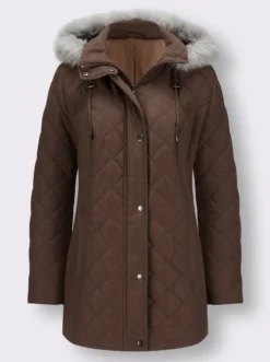 Steppjacke mit abnehmbarer Kapuze