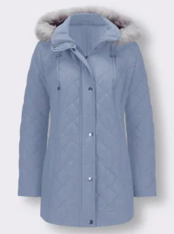 Steppjacke mit abnehmbarer Kapuze
