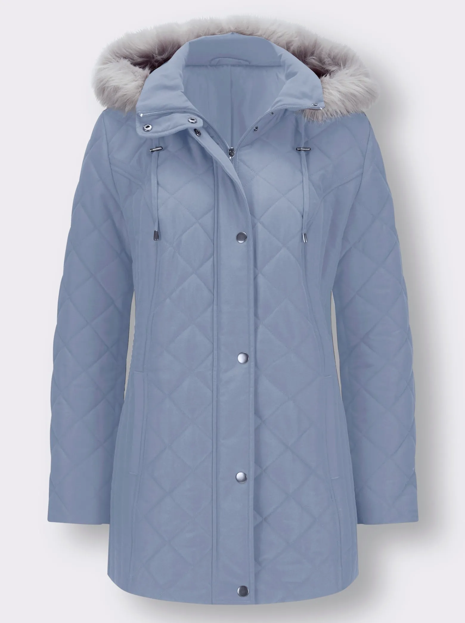 Steppjacke mit abnehmbarer Kapuze