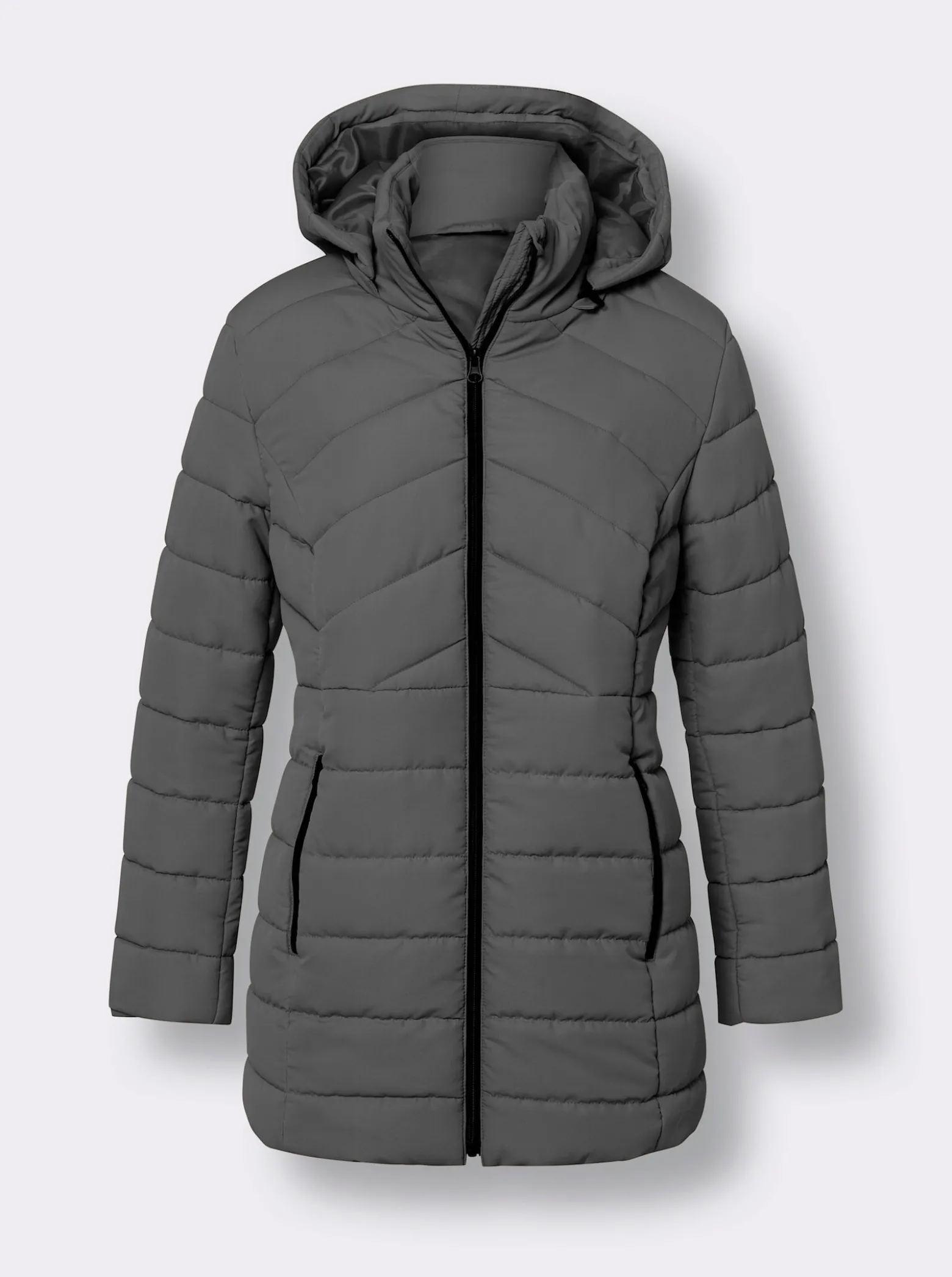 Steppjacke mit abnehmbarer Kapuze