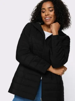Steppjacke mit bedrucktem Futter