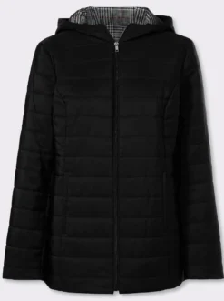Steppjacke mit bedrucktem Futter