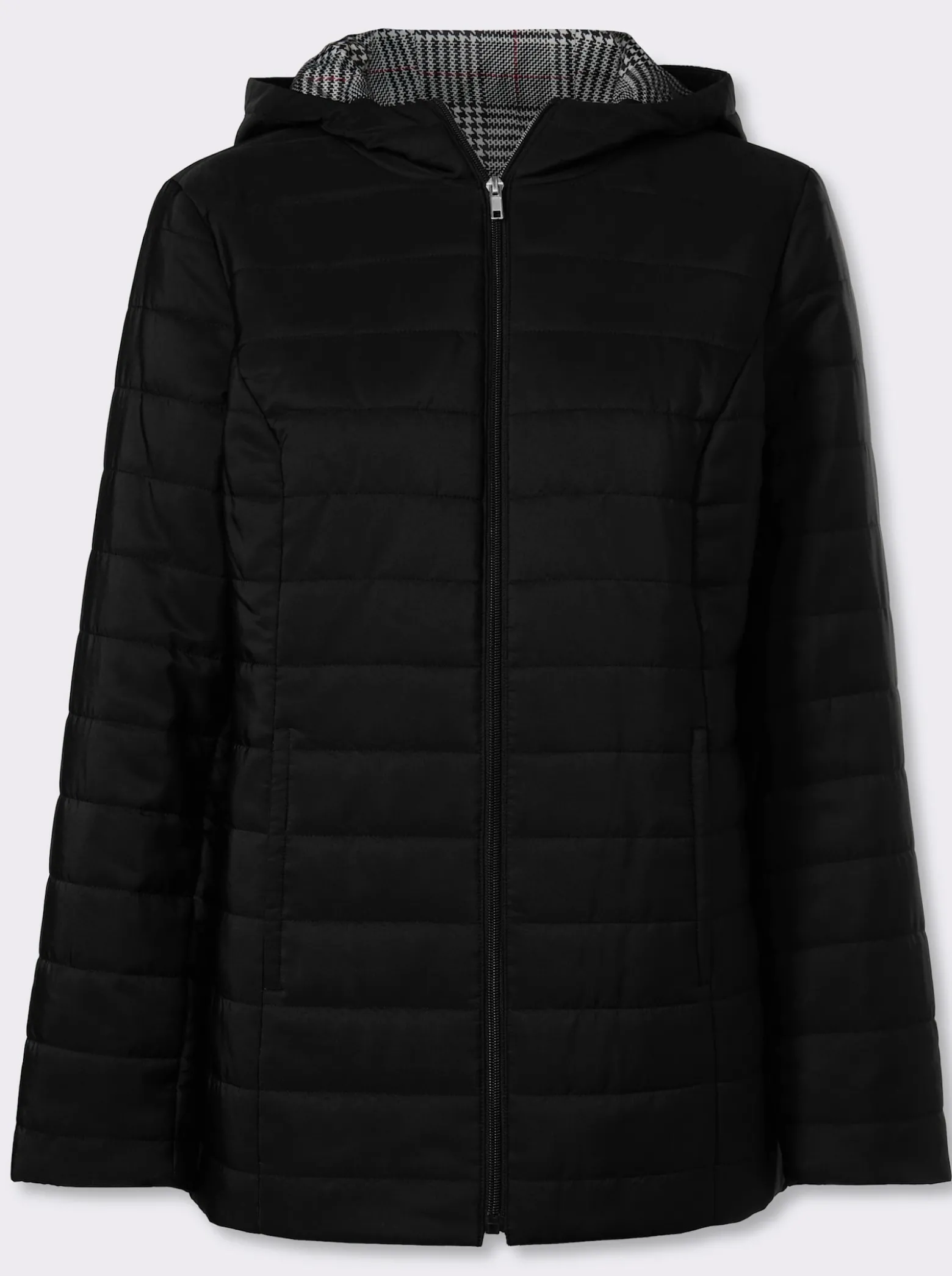 Steppjacke mit bedrucktem Futter