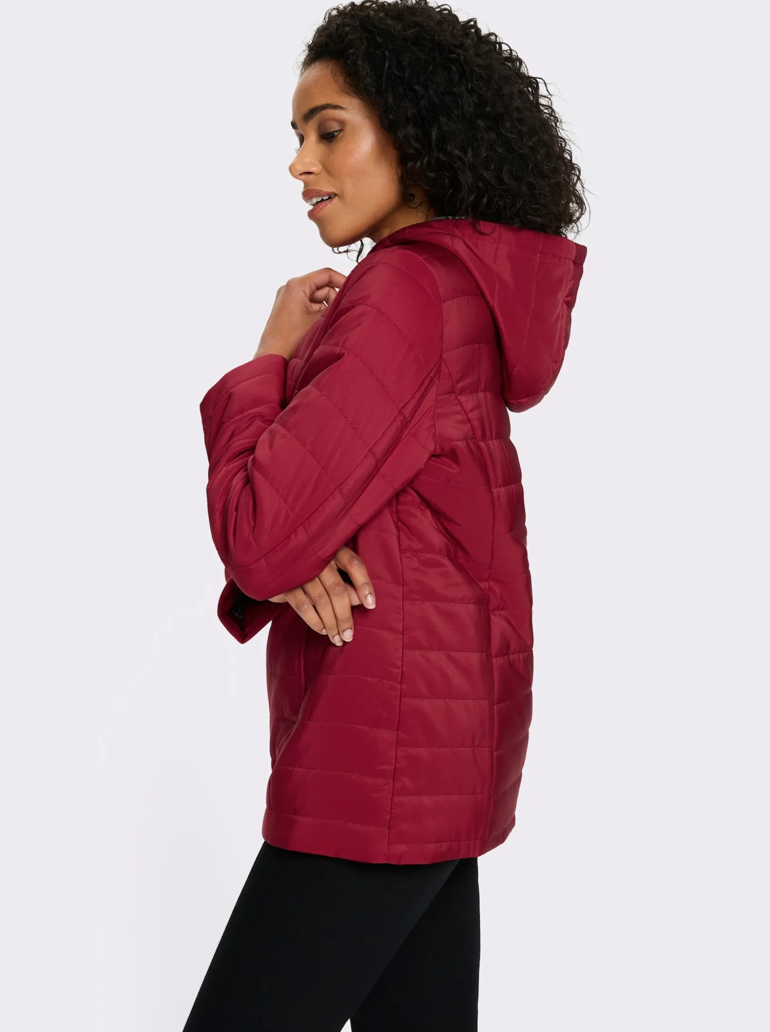 Steppjacke mit bedrucktem Futter