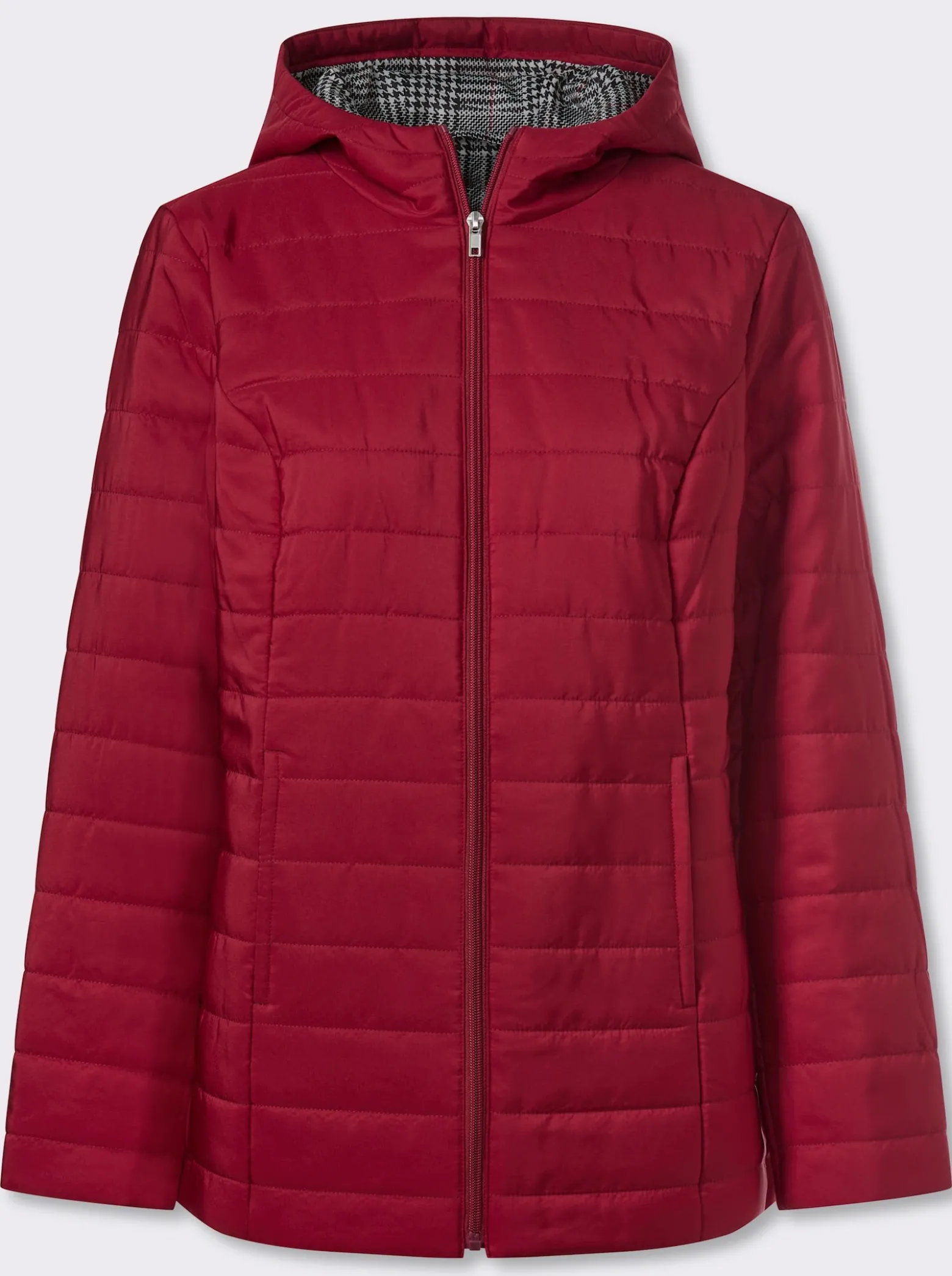 Steppjacke mit bedrucktem Futter