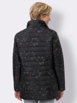 Steppjacke mit Blüten-Muster