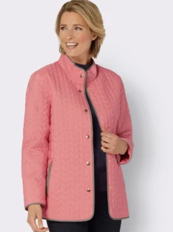 Steppjacke mit Druckknopfleiste