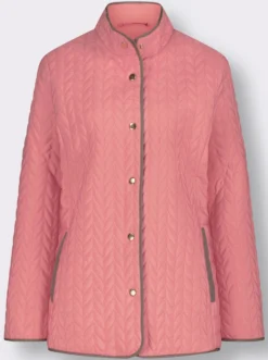 Steppjacke mit Druckknopfleiste