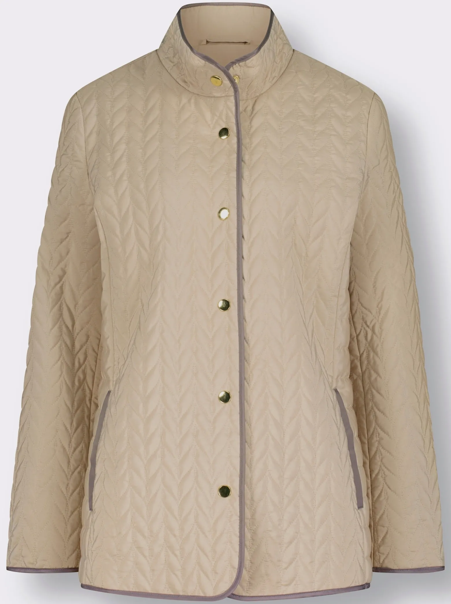 Steppjacke mit Druckknopfleiste