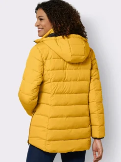 Steppjacke mit elastischer Kontrast-Paspelierung