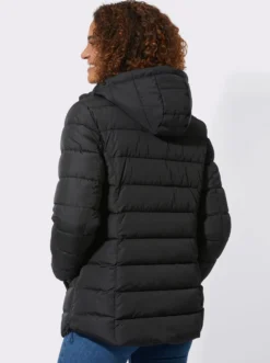 Steppjacke mit elastischer Kontrast-Paspelierung
