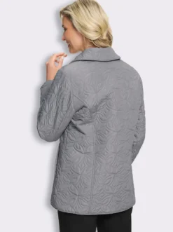 Steppjacke mit floralem Muster