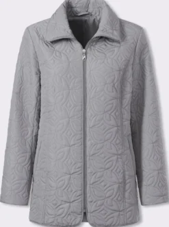 Steppjacke mit floralem Muster