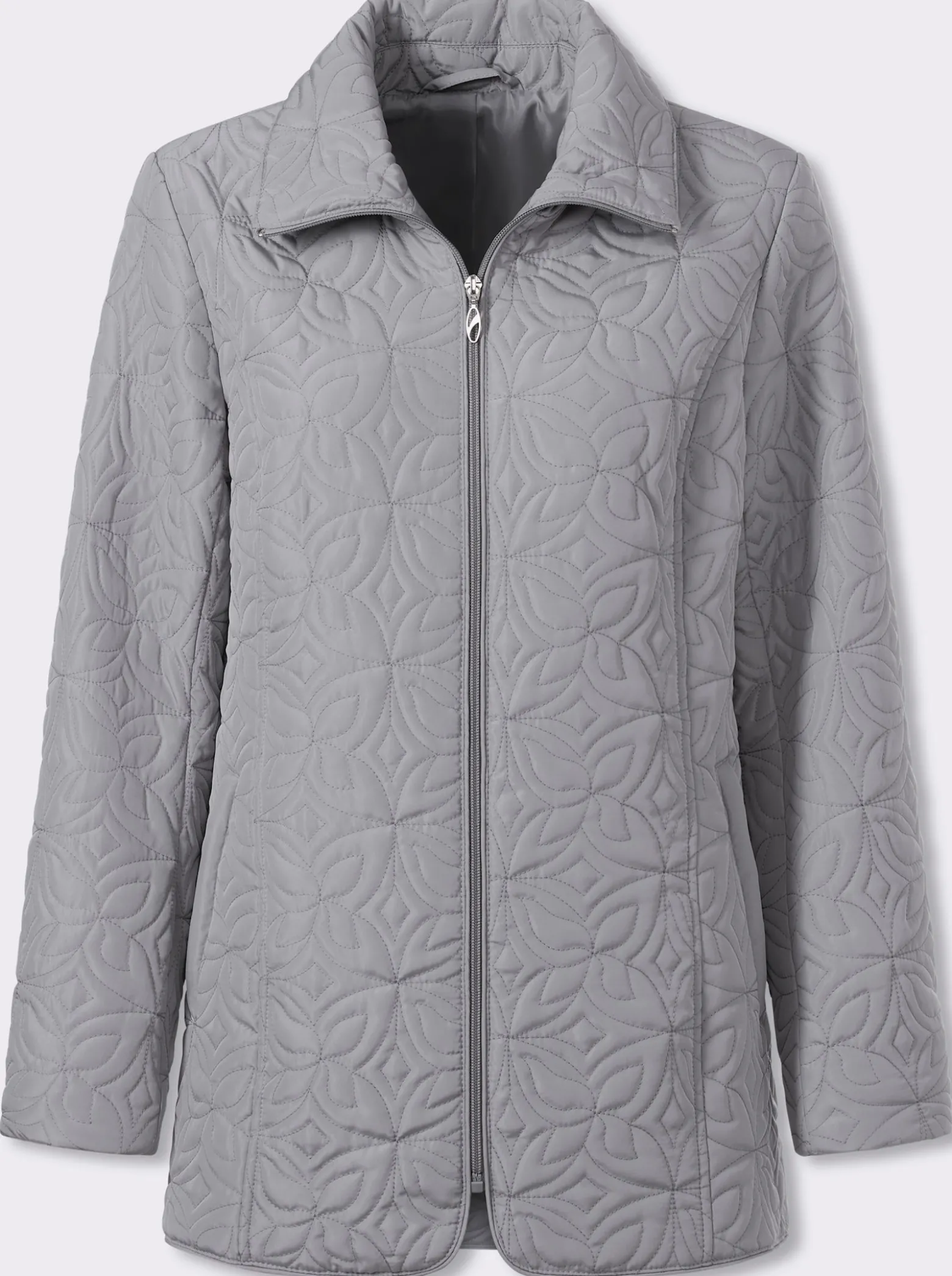 Steppjacke mit floralem Muster